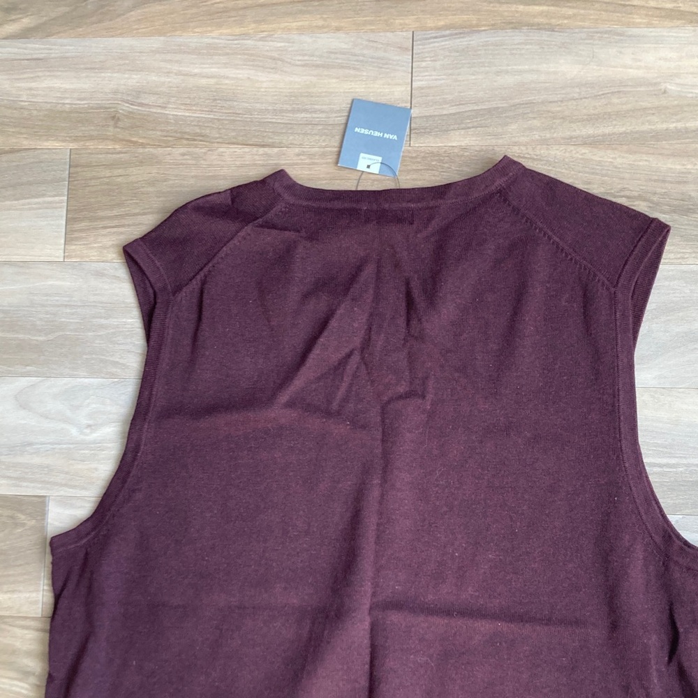 Van Heusen pullover classic fit sweater vest business casual office preppy L - Picture 9 of 17